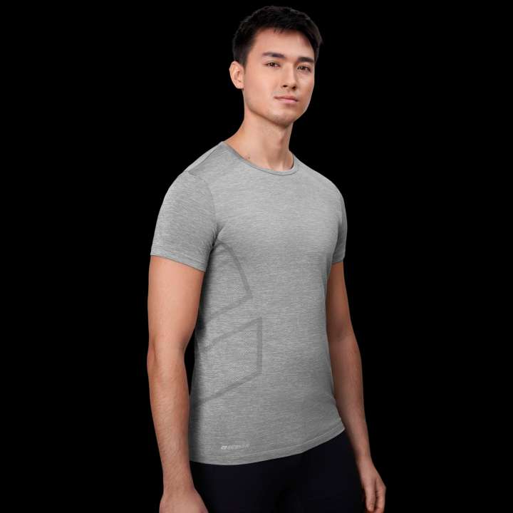 Priser på GEYSER by ID Herre Trænings t-shirt - Grå Melange - M