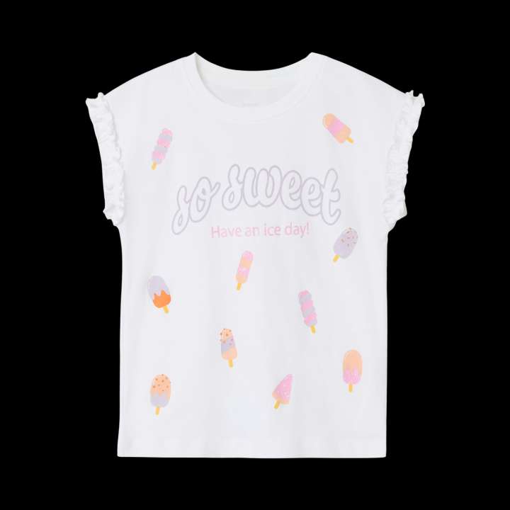 Priser på Guppy Hurry Pige T-shirt m. glimmer - Bright White - 92