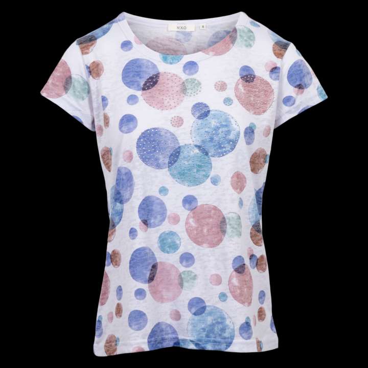 Priser på M.X.O Dame T-shirt - Blue Comb - M