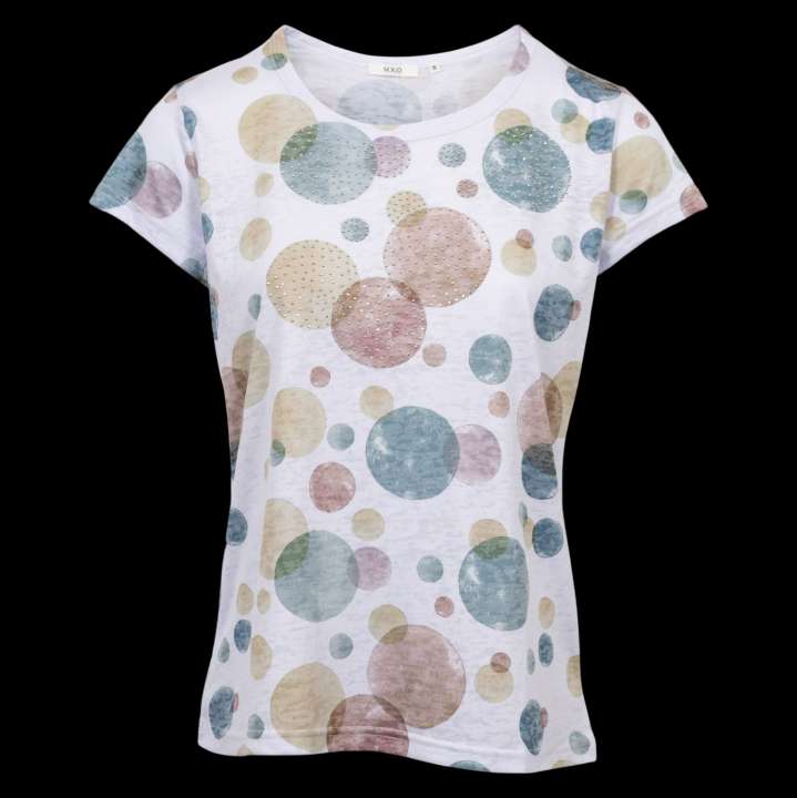 Priser på M.X.O Dame T-shirt - Green Comb - M