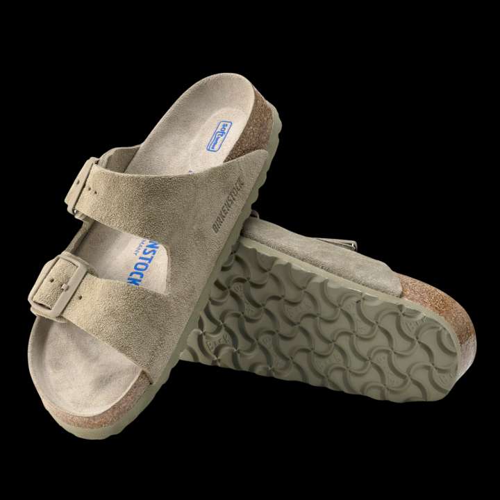 Priser på Birkenstock Arizona Dame Sandaler - Faded Khaki Narrow - 37