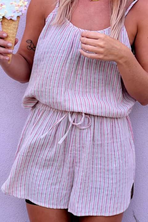 Priser på Ichi - Shorts - IA Foxa Striped Beach SHO - Light Lilac Stripe