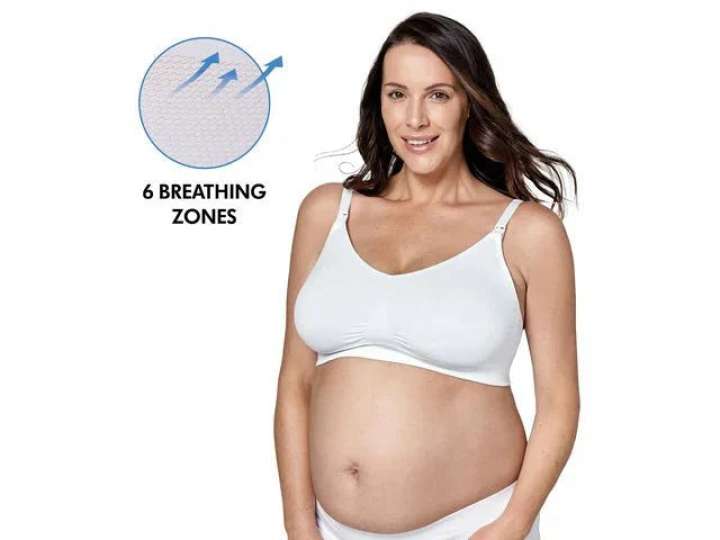 Priser på Medela Keep Cool Ultra åndbar graviditets- og amme-bh, hvid - S