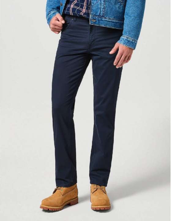 Priser på Wrangler Jeans Texas Stretch Lærredsbuks Navy-32w/34l