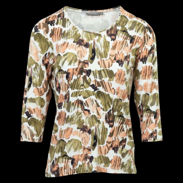 Priser på Marinello Dame T-shirt - Khaki Comb - M