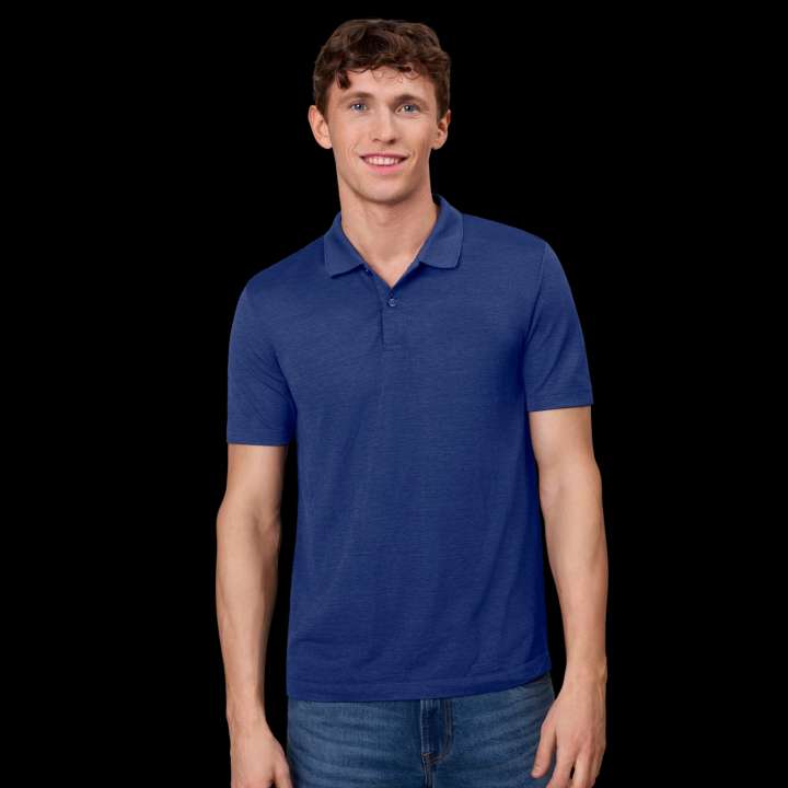 Priser på ID Active Herre Polo - Navy melange - M