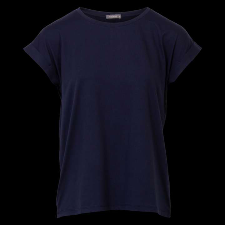 Priser på ZbyZ Dame T-shirt Plus Size - Navy - 42/44