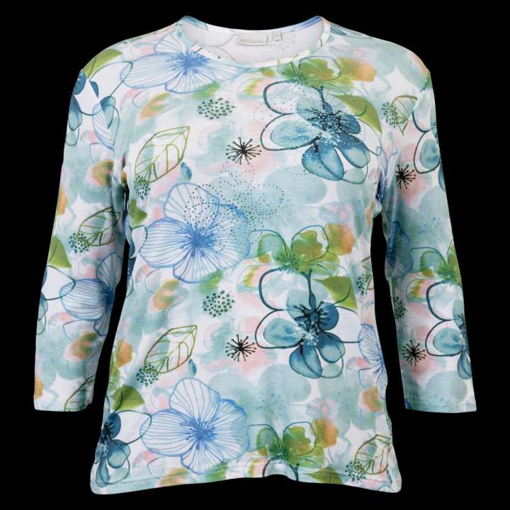 Priser på Gabriella K. Dame T-shirt - Green Comb - 44