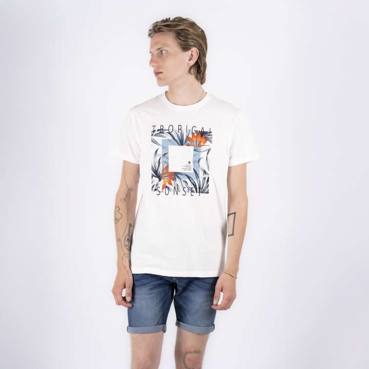 Priser på Marcus Ando Herre T-shirt - Off White - XL