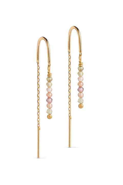 Priser på Enaeml - Øreringe - Earring Ivanna - Light Champagne/Amethys/Olive/Peridot