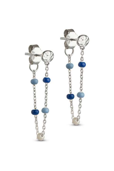 Priser på Enamel - Øreringe - Earring Lola - 30x5 - Marine