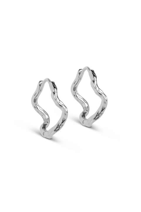 Priser på â¤ï¸Ž Enamel - Øreringe - Holly Hoops Large - Silver