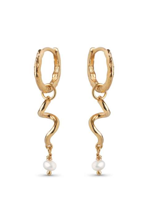 Priser på Enamel - Øreringe - Hoops Twist - Gold