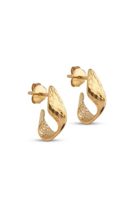 Priser på Enamel - Øreringe - Hoops, Daia - Gold