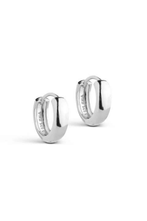 Priser på Enamel - Øreringe - Hoops, Classic Wide 15 mm - Silver