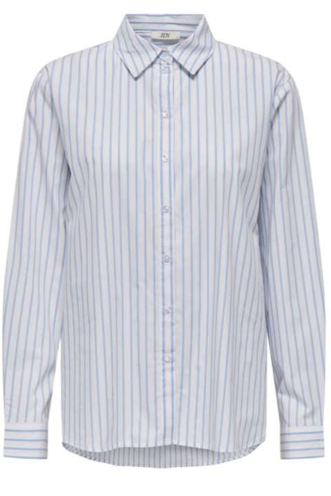 Priser på JDY - Skjorte - JDY Nelly L/S Loose Shirt - Cloud Dancer