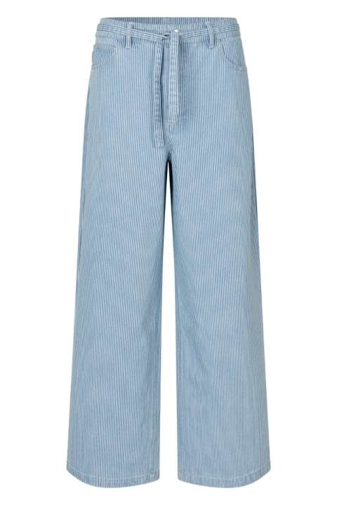 Priser på Modström - Bukser - IsoldeMD pants - Soft Blue Stripe
