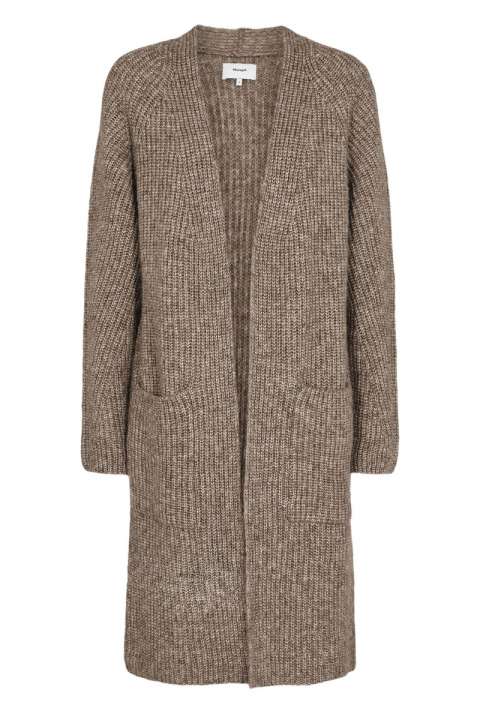 Priser på Nümph - Strik - Nuzindi Long Cardigan - Fossil Melange