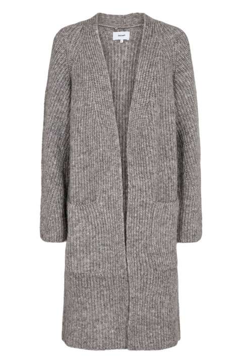Priser på Nümph - Strik - Nuzindi Long Cardigan - Storm Front Melange