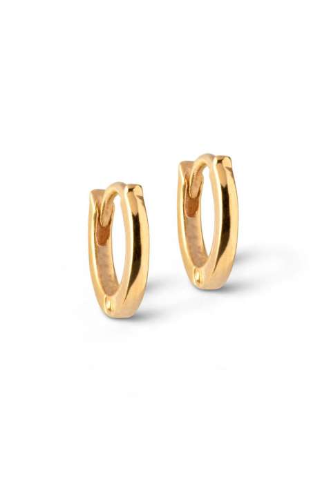 Priser på Enamel - Øreringe - Hoops, Chunky Classic 6 mm - Gold