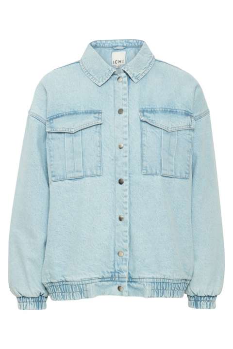 Priser på Ichi - Jakke - IH Bossie JA - Light Blue Stone Washed