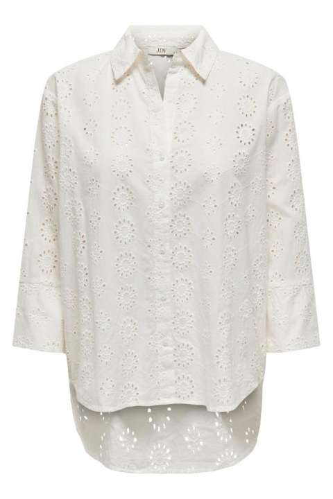 Priser på JDY - Skjorte - Tallie 3/4 Long Shirt wvn - Cloud Dancer