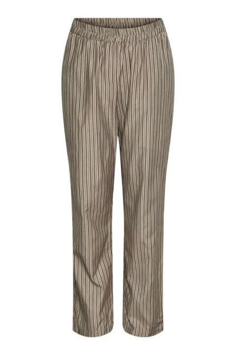 Priser på Pieces - Bukser - PC Assra MW Ankle Pant - Silver Mink/Black