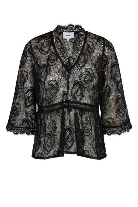 Priser på Nümph - Bluse - Ibis Blouse - Caviar
