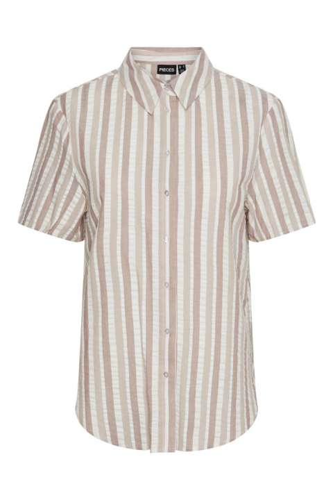 Priser på Pieces - Skjorte - PC Aitlyn SS Shirt - Nomad Multi