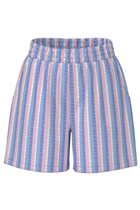 Priser på Pieces - Shorts - PC Aitlyn HW Shorts - Hydrangea Multi stripes