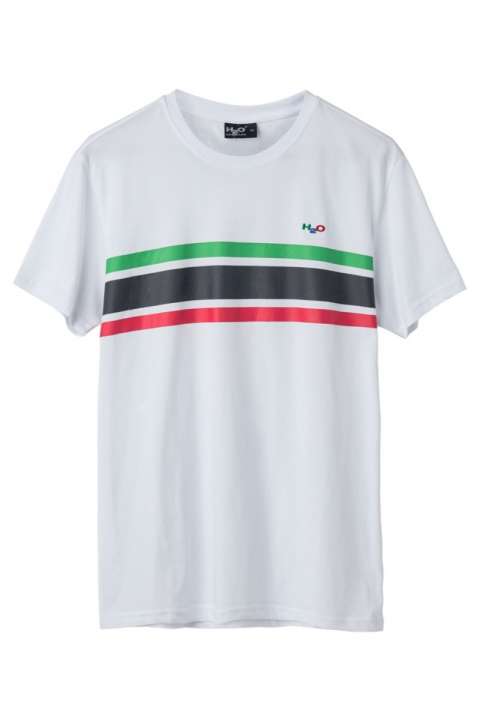 Priser på H2O - T-shirt - Basic Gilleleje Tee - White/Green/Red/Navy