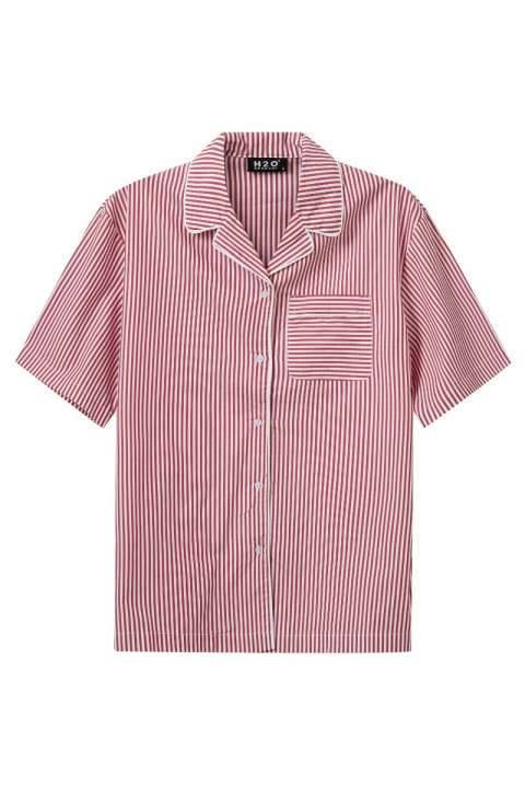 Priser på H2O - Skjorte - Rønne Essential Pajamas Shirt - Red/White