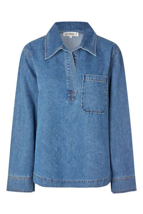 Priser på Global Funk - Skjorte - Maitana-G Mid - Vintage Blue