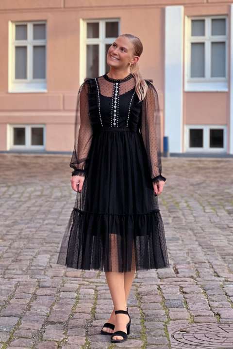 Priser på Loved by Lykke - Kjole - Augusta Lace Dress - Black