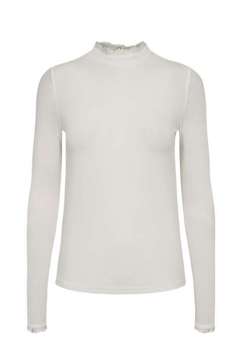 Priser på Nümph - Bluse - Nubowie Lace Blouse - Cloud Dancer