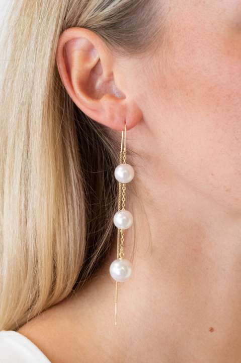 Priser på Lucky Lemon - Øreringe - Noa Pearl Studs - Guldfarvet