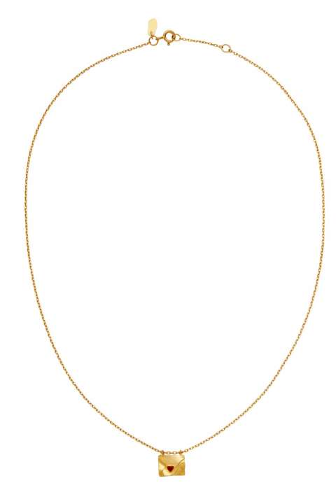 Priser på Maanesten - Halskæde - With Love Necklace - Guld