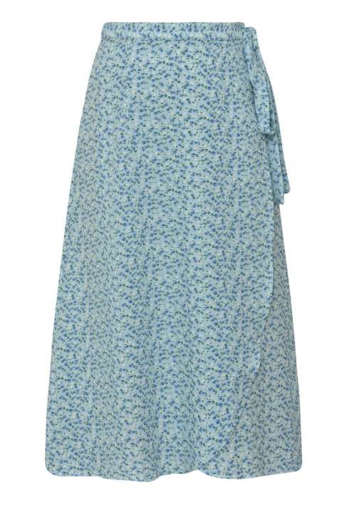 Priser på A-View - Nederdel - Peony Wrap Skirt - Blue/white
