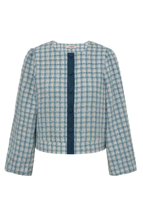 Priser på A-View - Jakke - Liberta Jacket - White/Blue