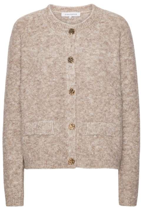 Priser på Continue - Cardigan - Lotte Cardigan - Sand