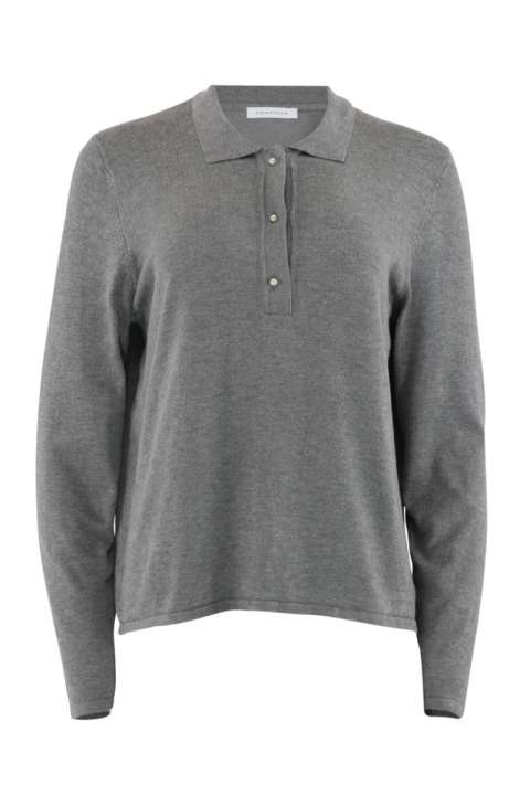 Priser på Continue - Bluse - Diane Polo - Grey
