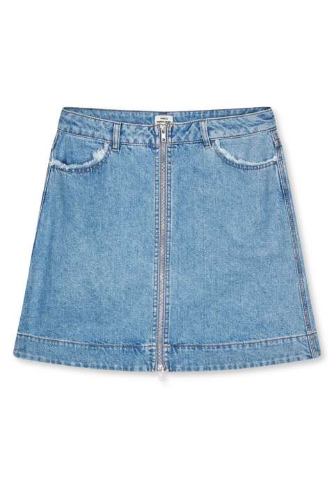 Priser på Mads Nørgaard - Nederdel - Classic Denim Riva Skirt - Mid Blue Denim