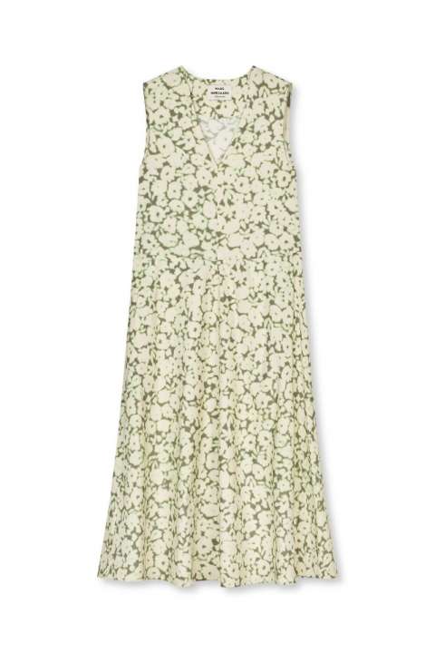 Priser på Mads Nørgaard - Kjole - Poplinea Emsa Aop Dress - Lime Flower