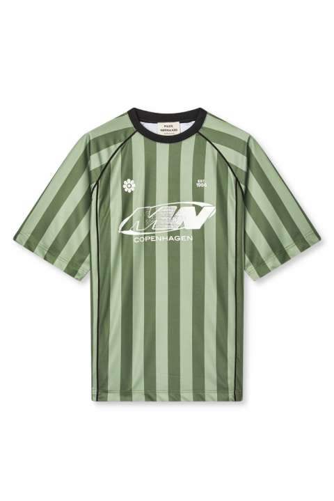 Priser på Mads Nørgaard - T-shirt - Shiny Sport Manna Tee - Four Leaf Clover/Oil Green