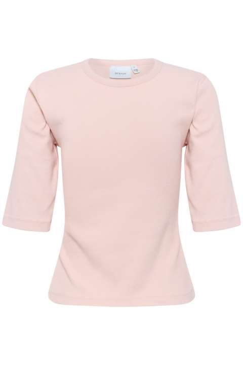 Priser på Gestuz - Top - Drew Washed Logo Top - Rose dust washed