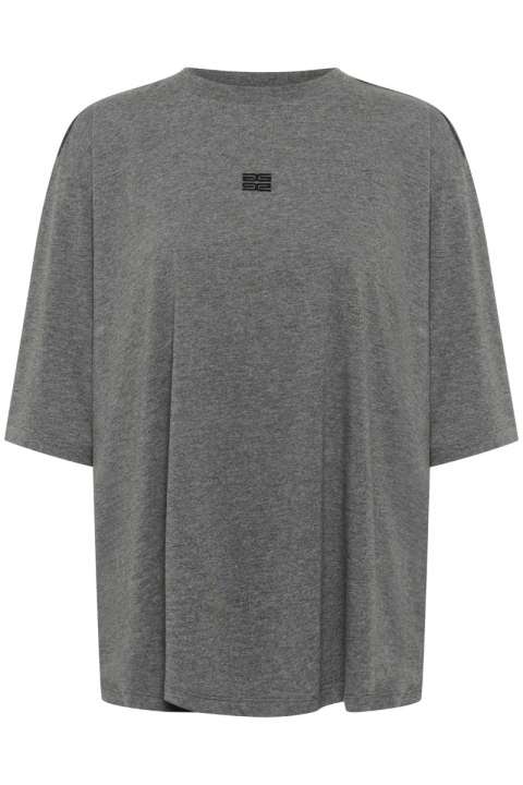 Priser på Gestuz - T- Shirt - Jilan Tee - Dark Grey Mélange