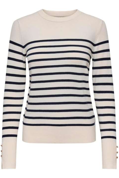 Priser på JDY - Strik - Jdymalou L/S On Button Pullover - Eggnog