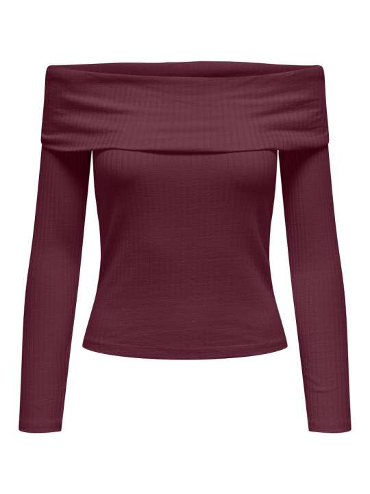 Priser på JDY - Top - Jdy Fransiska L/S Off Shoulder Top - Fig