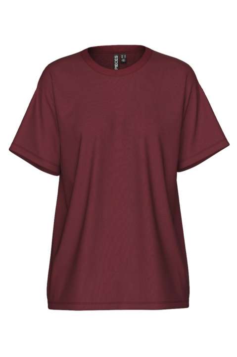 Priser på Pieces - T-shirt - Pc Skylar Ss Oversized Tee - Tawny Port