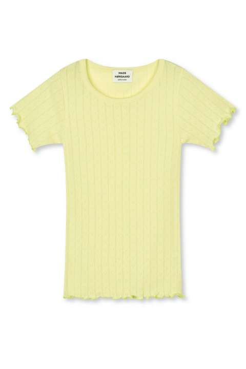Priser på Mads Nørgaard - T-shirt - Pointella Trixy Tee - Tender Yellow